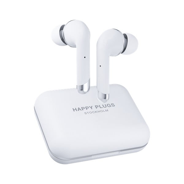 Bele brezžične slušalke Happy Plugs Air 1 Plus In-Ear
