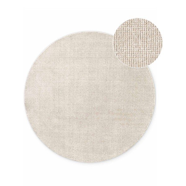 Kremno bela ročno tkana volnena okrogla preproga ø 160 cm Greenwich – Ted Baker