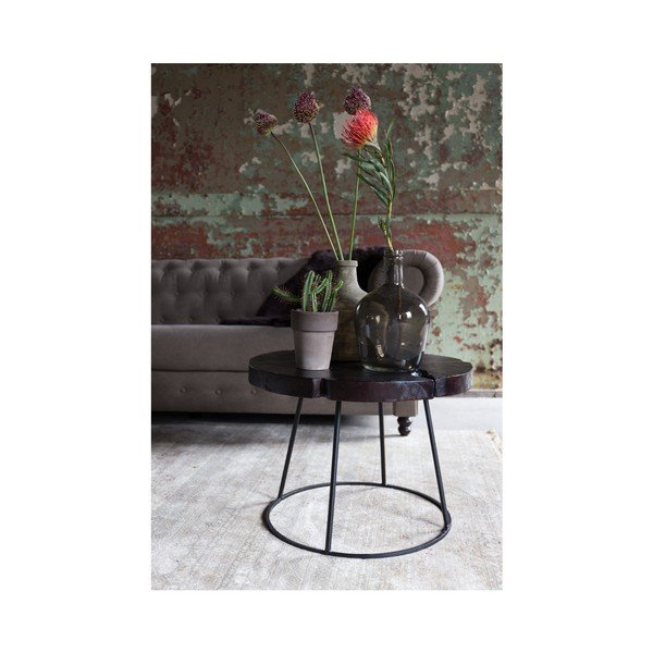 Kavna mizica iz tikovine Dutchbone, ⌀ 60 cm-image-2