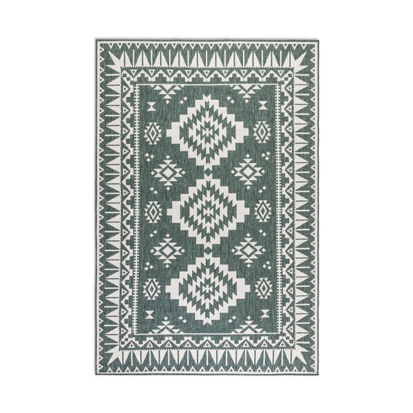 Zelena/kremno bela zunanja preproga 160x230 cm Gemini – Elle Decoration-image-2