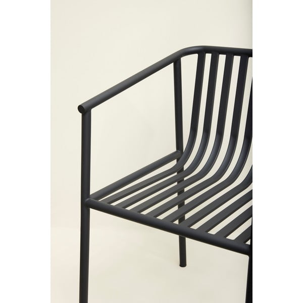 Črn kovinski vrtni fotelj Villa – Hübsch-image-1