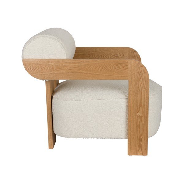 Bež fotelj iz tkanine bouclé Oolong – Zuiver-image-4