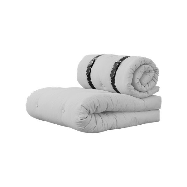 Variabilni fotelj z belimi prešitimi usnjenimi trakovi Karup Buckle Up Light Grey-image-3