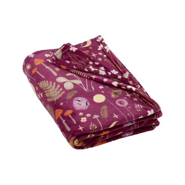 Vijolična odeja iz mikropliša 130x170 cm Enchanted Twilight Animals – Catherine Lansfield