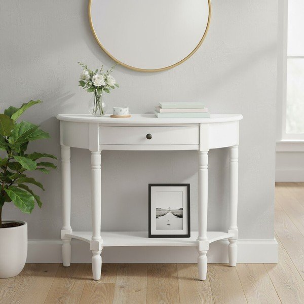 Bela stranska mizica iz masivnega bora 32x93 cm Heritage – Premier Housewares-image-1