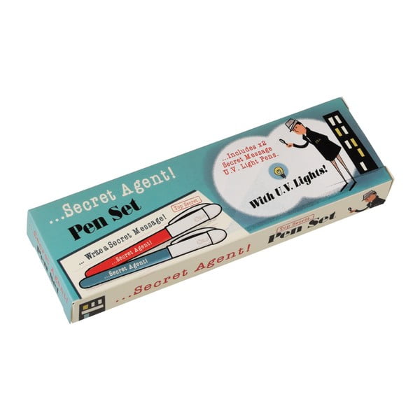 Komplet 2  pisal z nevidnim črnilom in UV lučko Rex London Secret Agent-image-3