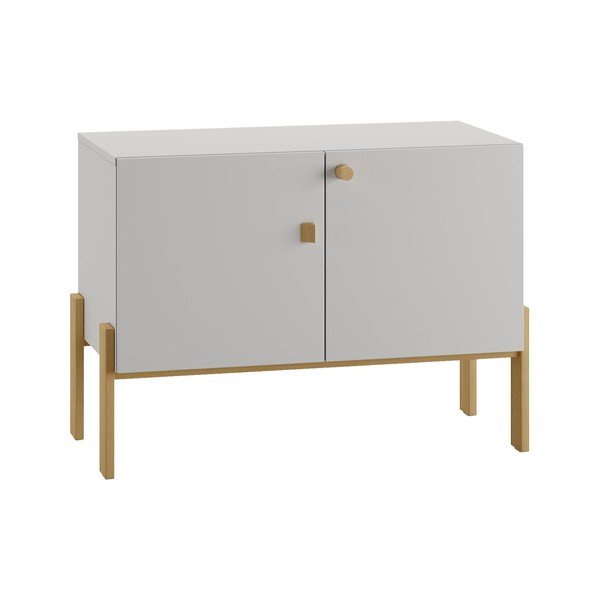 Svetlo siva nizka otroška komoda 100x50 cm Cube - Pinio-image-3