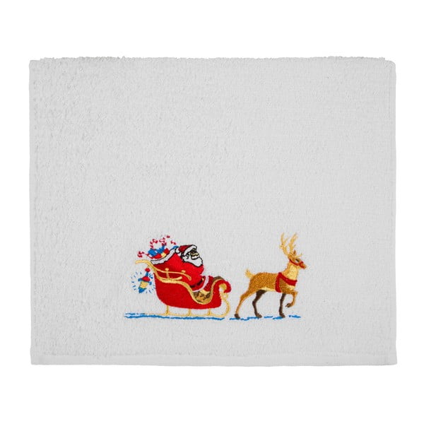 Brisača Christmas Sledge White, 30 x 50 cm