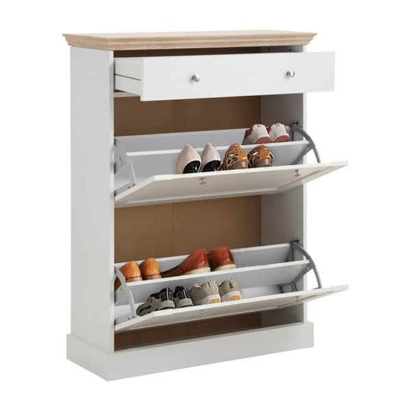 Bela omara za čevlje s hrastovimi detajli Støraa Bruce-image-1