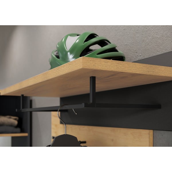 Temno siv komplet za predsobo v hrastovem dekorju - Germania-image-1