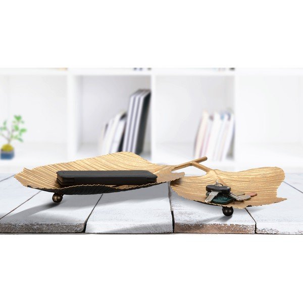 Kovinski dekorativni pladenj Double Leaf - Mauro Ferretti-image-1