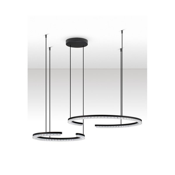 Mat črna aluminijasta LED zatemnitvena viseča svetilka Greamy – Nova Luce-image-3
