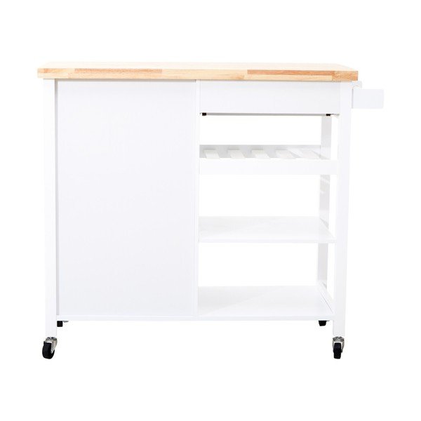 Servirni voziček na kolesih iz masivnega kavčukovca 48x105 cm Frankfurt – Premier Housewares-image-3