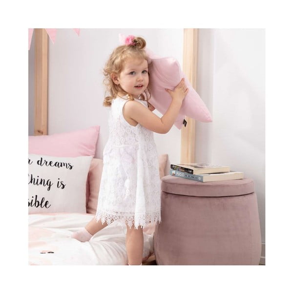 Črn žameten otroški tabure Posh Velvet – Yellow Tipi-image-4