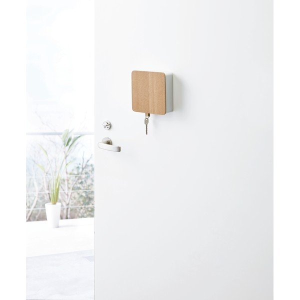 Bela omarica za ključe z vrati iz vezanega lesa Yamazaki Rin-image-4