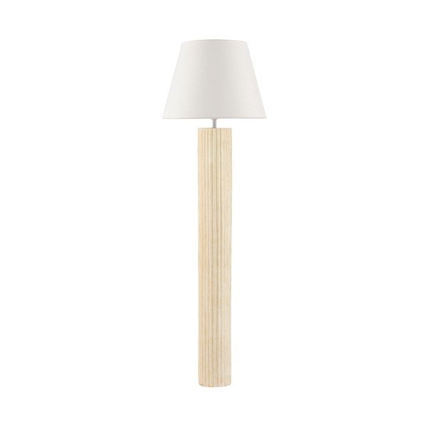 Bela/kremno bela lončena stoječa svetilka (višina 150 cm) Bacoo – Nova Luce