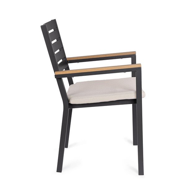 Antracitno siv kovinski vrtni stol Henna – Bizzotto-image-3