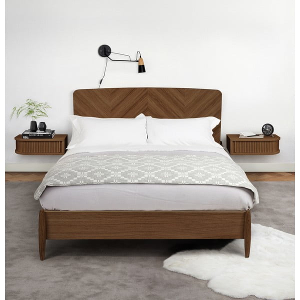 Rjava nočna omarica v orehovem dekorju Farsta – Woodman-image-1