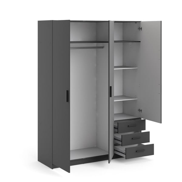 Temno siva garderobna omara 147x200 cm Sprint – Tvilum-image-4