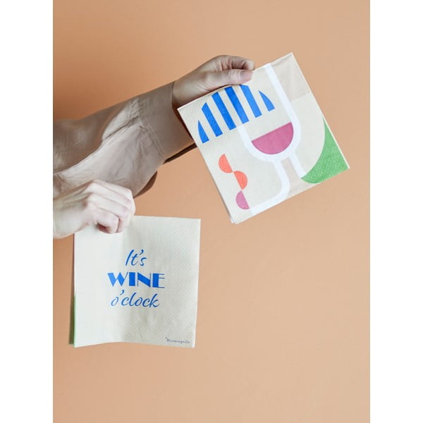 Papirnati prtički v kompletu 20 ks Wine – Bloomingville-image-1