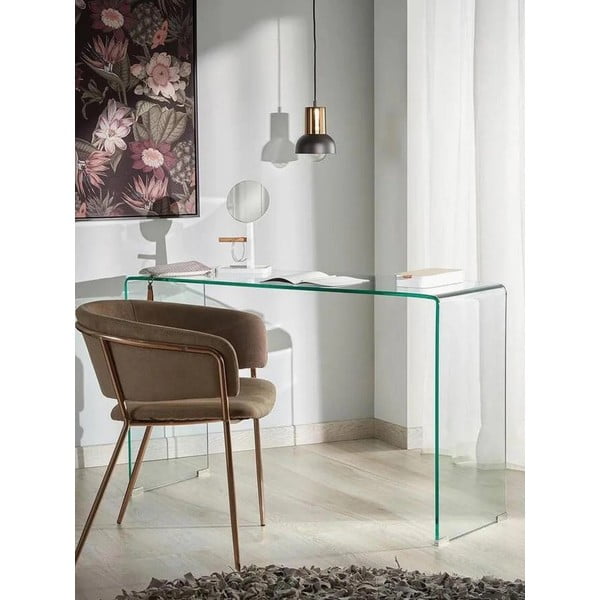 Steklena stranska mizica 40x125 cm Burano – Kave Home-image-1