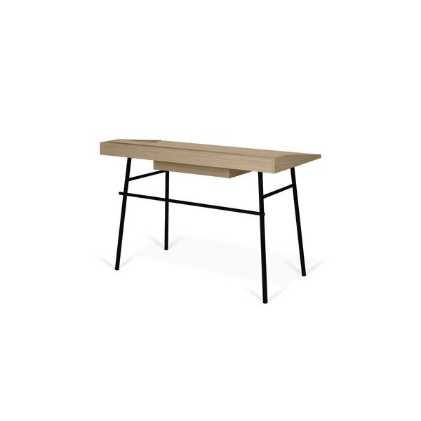 Pisalna miza s hrastovim vrhom in črnimi nogami TemaHome Ply, 120 x 81 cm-image-2
