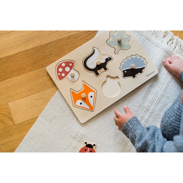 Lesena sestavljanka vtikanka (število koščkov 6) Forest – Kindsgut-image-3