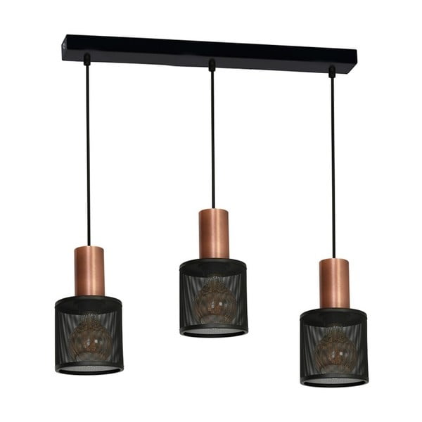 Črna viseča svetilka z roza detajli Homemania Ares Tres