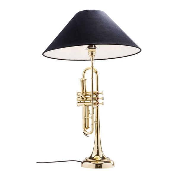 Namizna svetilka iz polirane medenine Kare Design Trumpet