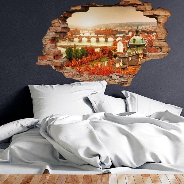 3D stenska nalepka Ambiance Prague Autumn, 90 x 60 cm-image-3