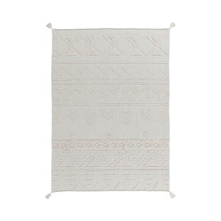 Bela pralna ročno tkana bombažna preproga 140x200 cm Tribu Natural – Lorena Canals