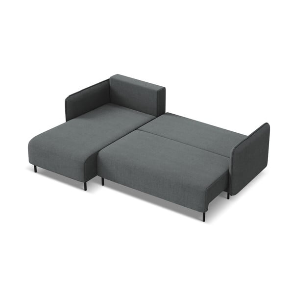 Temno siva raztegljiva/s prostorom za shranjevanje kotna sedežna garnitura (levi kot) Luana – Makamii-image-3