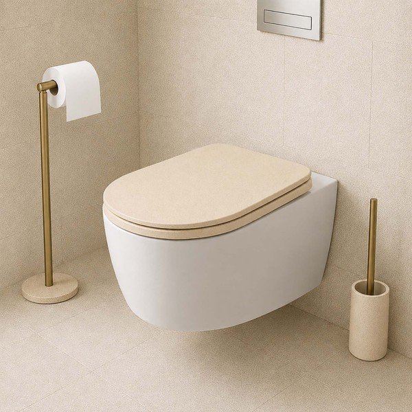 Bež kovinsko stojalo za WC papir Oria – douceur d'intérieur-image-1
