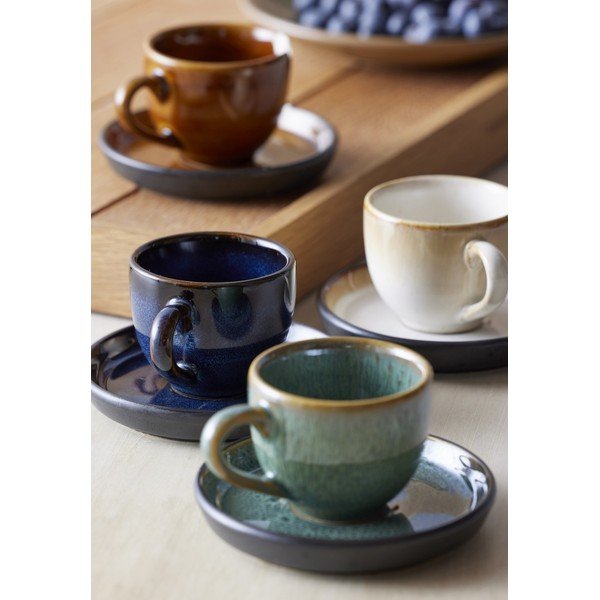 Jantarna keramična skodelica za espresso 70 ml Gastro Black/Amber – Bitz-image-1