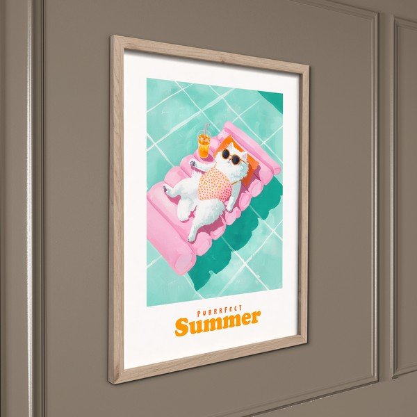 Tiskana slika z okvirjem 30x40 cm Purrrfect – Styler-image-3