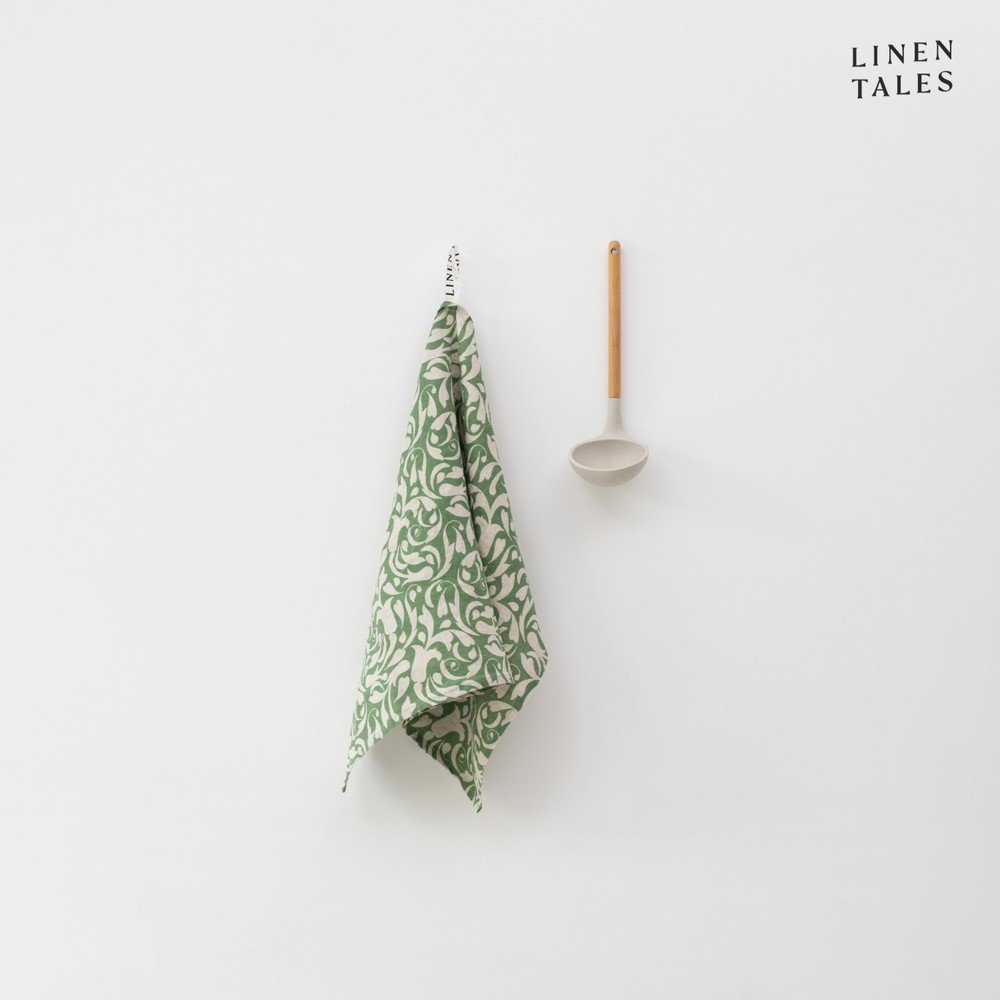 Lanena kuhinjska krpa 45x65 cm Evergreen Damask
