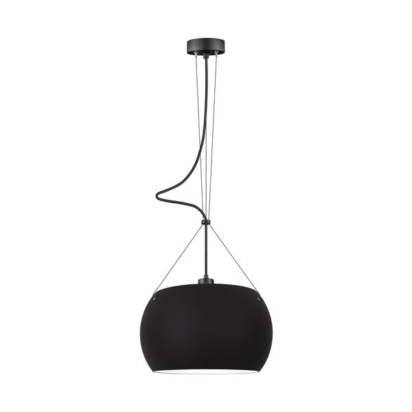 Črna viseča svetilka Sotto Luce Momo Matte, ⌀ 33 cm