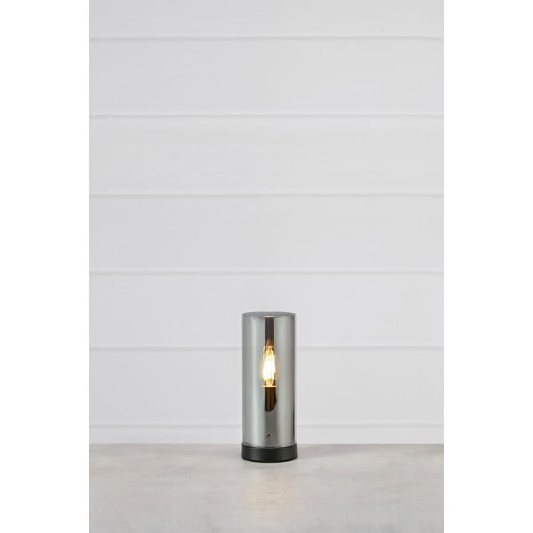 Črna namizna svetilka s steklenim senčnikom (višina 23 cm) Post – Markslöjd-image-1