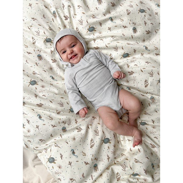 Svetlo rumena otroška posteljnina za otroško posteljico iz organskega bombaža 70x100 cm Sea Garden – Cam Cam Copenhagen-image-1