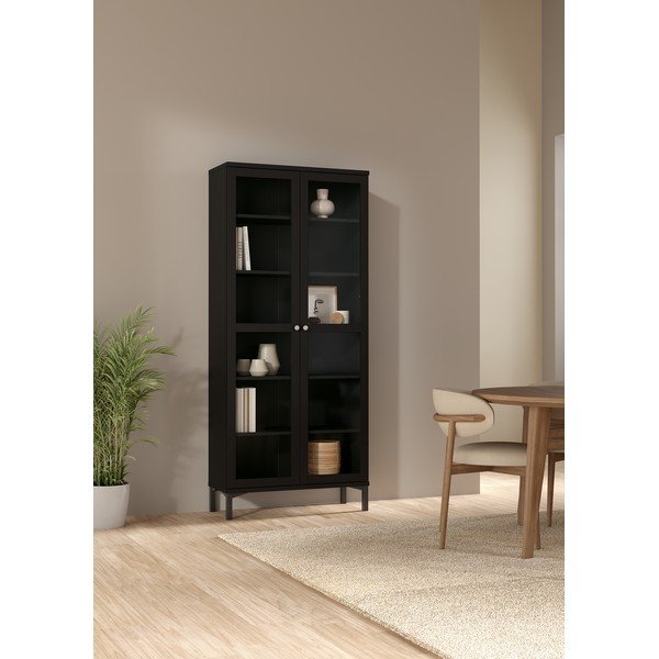 Črna vitrina 89x203 cm Roma – Tvilum-image-1