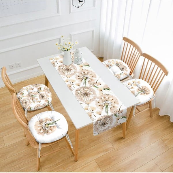 Komplet namiznega tekača in sedežnih blazin 5 ks – Mila Home-image-1