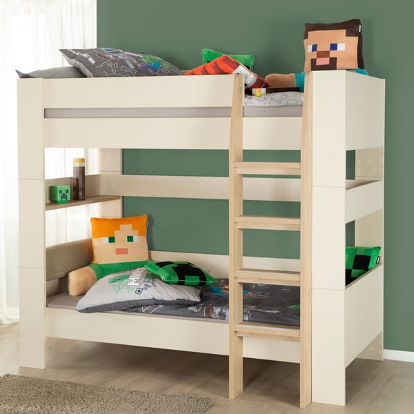 Bež pograd otroška postelja brez letvenega dna 90x200 cm Double – Roba-image-3