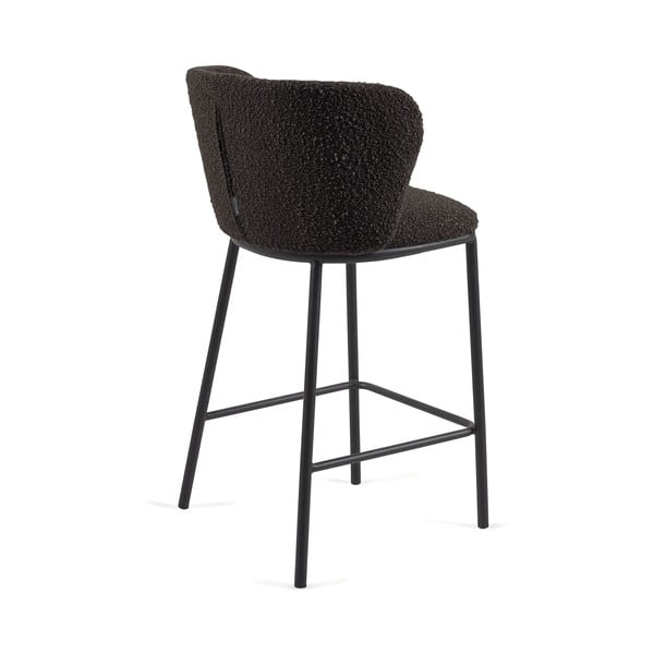 Črn barski stol (višina sedeža 65 cm) Ciselia – Kave Home-image-2