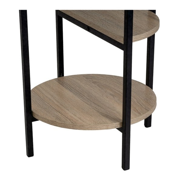 Črn regal v hrastovem dekorju 40x80 cm – Casa Selección-image-2