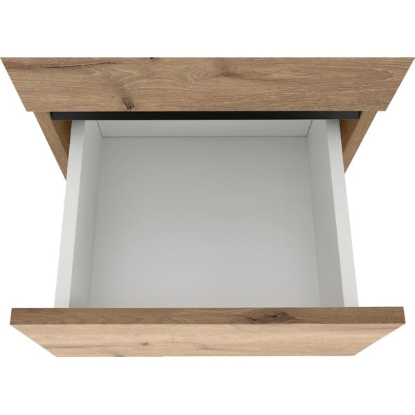 Visoka in ozka kopalniška omarica v hrastovem dekorju 38x130 cm Wisla – Støraa-image-1