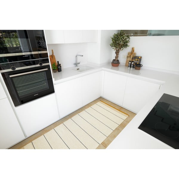 Oker rumena/kremno bela notranja in zunanja preproga 140x200 cm Belle Ochre – Pappelina-image-3