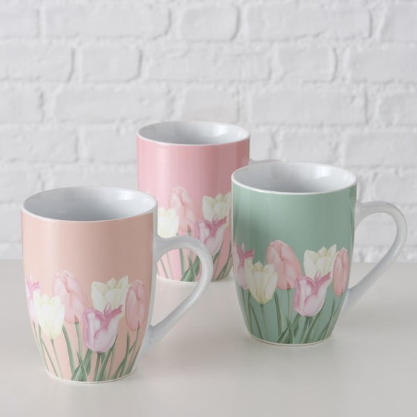 Velikonočne porcelanaste skodelice v kompletu 3 skodelic po 330 ml Tulipa - Boltze