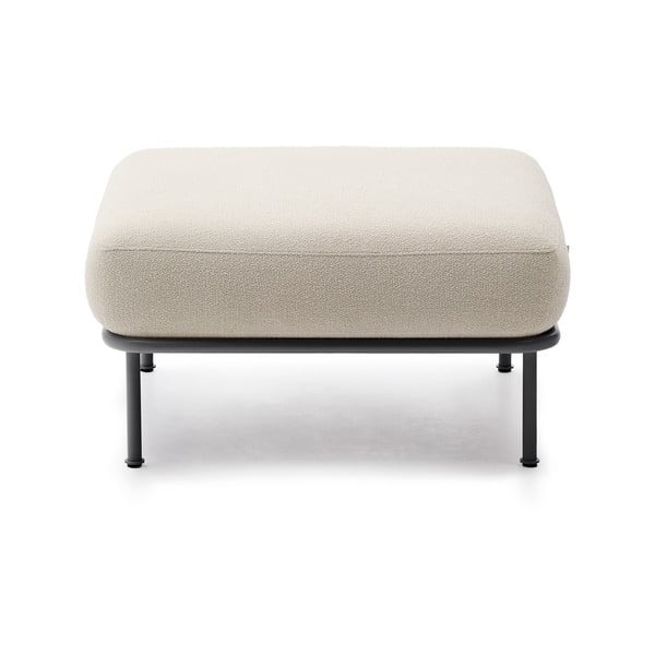 Bež tabure iz tkanine bouclé Aurum – Kave Home