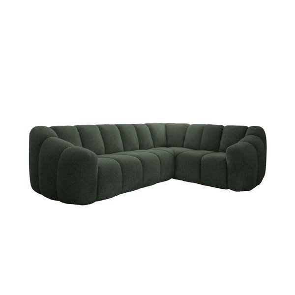 Temno zelena kotna sedežna garnitura (desni kot/v obliki črke L) Shell – Miuform