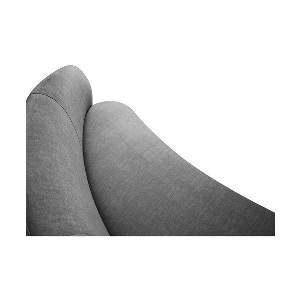 Siva žametna asimetrična zofa Mazzini Sofas Debbie, leva-image-4